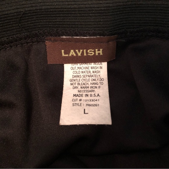 NEW Lavish Black Ruffled Skirt L Made in the U.S.A. - Picture 6 of 8